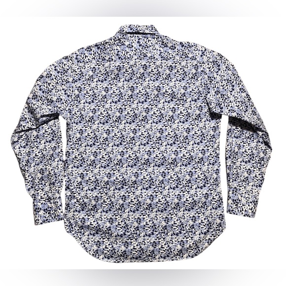 Tailorbyrd Men’s Abstract Pattern Long Sleeve Flip Cuff Button Down Shirt Sz M - Picture 9 of 12